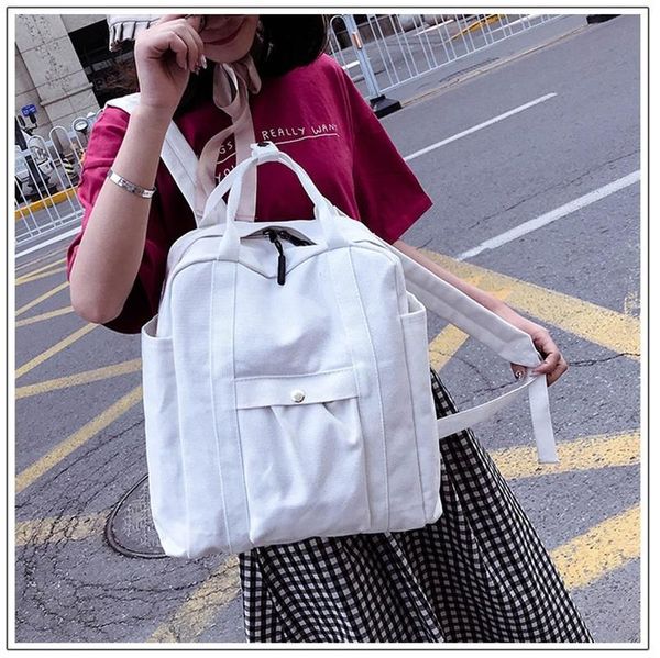 

2020 new women's backpack canvas ladies backpack korean fashion ladies