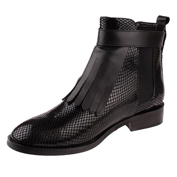 

john may ck women's boot bu-108-6787 leather ck, Black