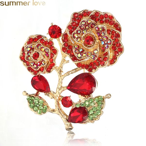 

big new elegant crystal flower brooch tree rhinestone pin romantic wedding bride bridesmaid rhinestone brooches collar coat bag jewelry, Gray