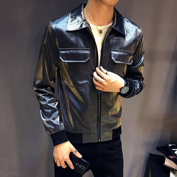

singer club social party jacket climbing men's jacket and coat jaqueta masculino royal blue black gray green stage costume, Black;brown