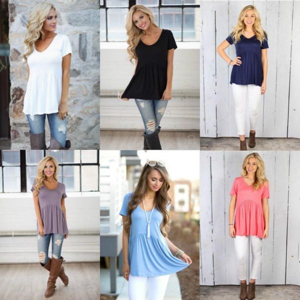 

fashion summer shirt women 's shirt wild patchwork round neck short sleeve multi -color women 's t-shirt female quality, White