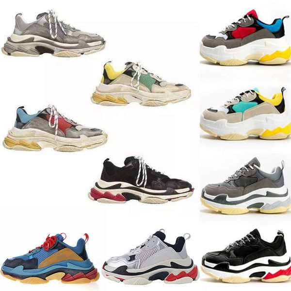 

bl тройной s кроссовки originals 17fw мужчины женщины кроссовки серый черный белый розовый vintage kanye west старый дед тренер моды кроссов