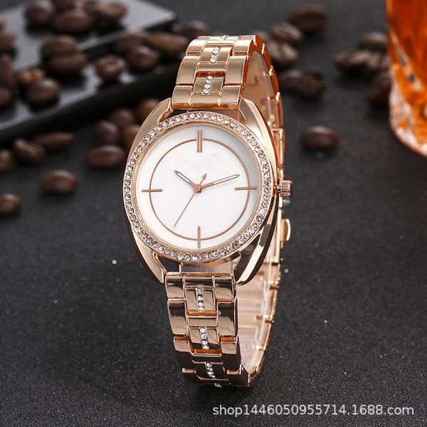 

Luxury алмазодобывающей дамский часы со стальным ремнем и оболочки