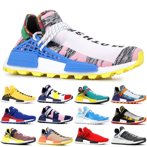 

2019 nmd human race pharrell williams men running shoes pw hu holi mc tie dye equality designer women sport sneakers with