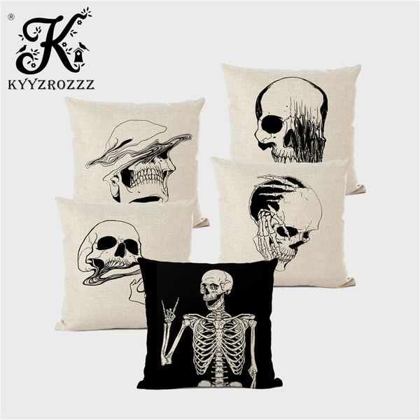 

mexican style cushion covers skull pattern beauty 1 side printing car rear seat home sofa decoration throw pillow cases 45*45cm