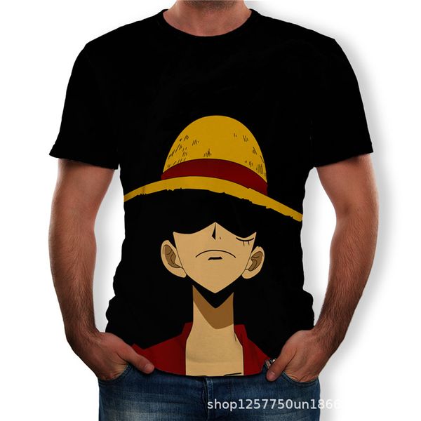 

2019 trend men t-shirt fashion japanese cartoon anime 3d digital printing short sleeve round neck men tee shirts large size 5xl, White;black