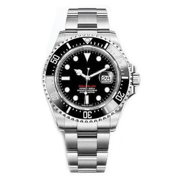 

ceramic bezel men's 43mm stainless steel bracelet sea-dweller self-winding mechanical men's watch watch adjuster, Slivery;brown