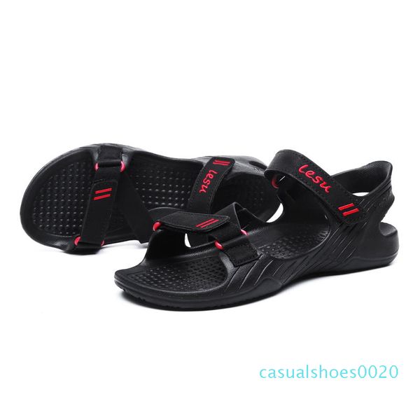 

2019 miubu genuine leather men sandals peep toe summer men shoes slippers new designer male sandalias beach shoes sandals c20, Black