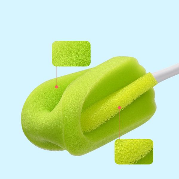 

new 2019 360 degree rotating sponge baby nipple brush babies teat cleaning feeding bottle brushes infant pacifier cleaner