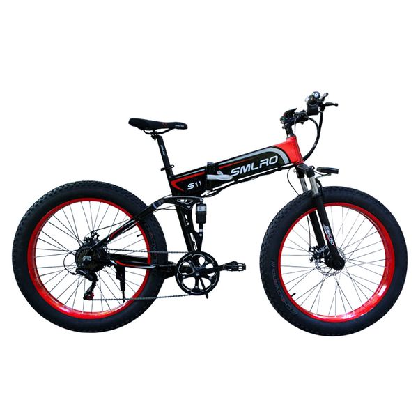 

s11f fat tire 26 inch folding electric bicycle aluminum alloy, Silver;blue