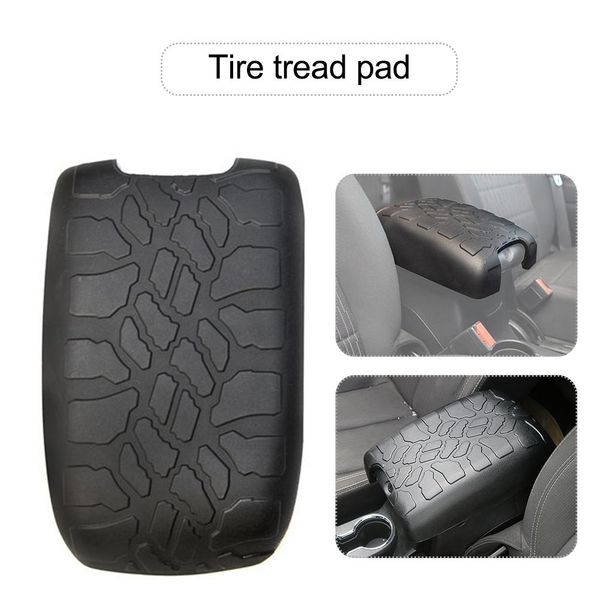 

armrest cover pad tire tread pad crack pattern console armrest cover for wrangler jk-console 2011-2017