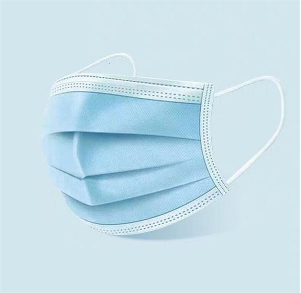 

dhl ship dustproof earloop face3 ply masks non woven blue mask breathable and comfortable qfd7