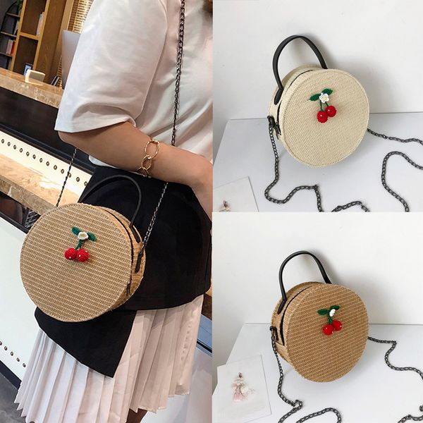 

урожай женщины crossbody сумки sac paille простые плетение круглые tote сумки на ремне сумки bolsas feminina # 35