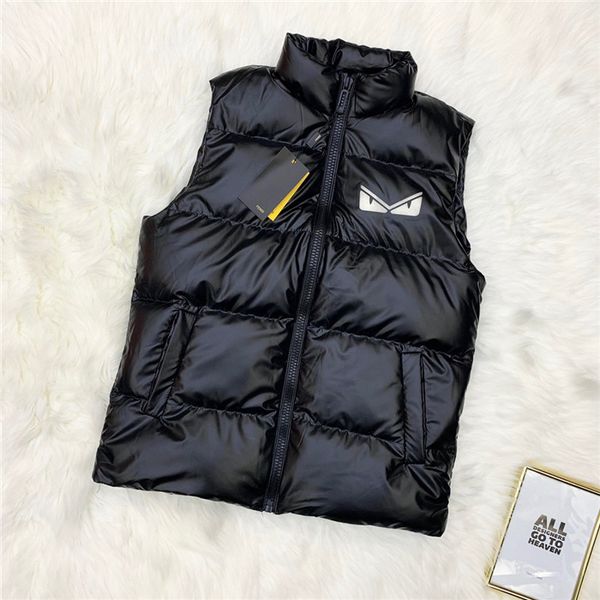 

19fw luxurious design fend monster eyes waistcoat vest wdd 90 down jacket men women fashion casual streetwear sweatshirts outdoor shirts, Gray;blue