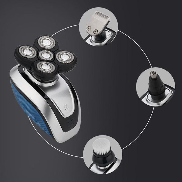 

new five-head razor 5-in-1 multi-function men's razor washing brush hair clipper