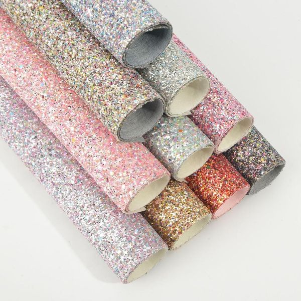 

yg3019 wholesale glitter leather vinyl fabric faux leather for bag shoe belt phone case bow diy craft (91cm*137cm, Black