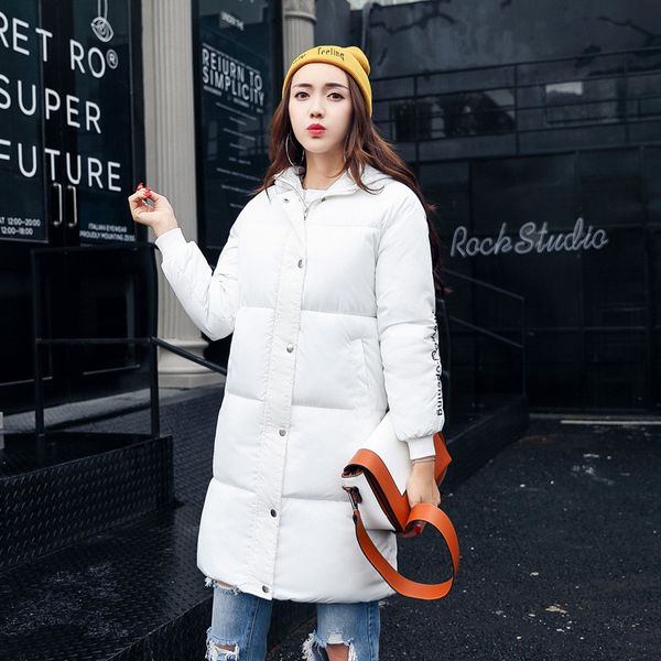 

2020 invierno parkas mujer warm winter coat female padded cotton jackets women's slim hooded parka casaco inverno wxf405, Black