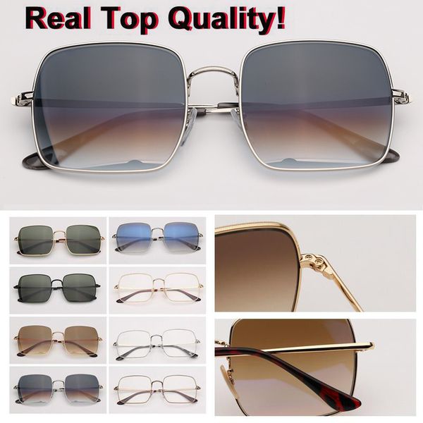 

54mm small rectangle sunglasses women metal square sun glasses for women 2020 summer style female uv400 green brown gradient 1971 gafas, White;black