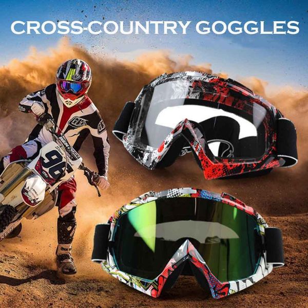 

new outdoor skiing eyewear uv protection tpu pc glasses printed wide frame cycling motor goggles lightweight windproof2