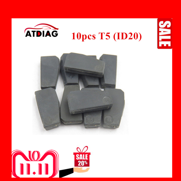 

10-100pcs/lot car key chip t5 (id20) ceramic for car key locksmith tool id t5 transponder chip