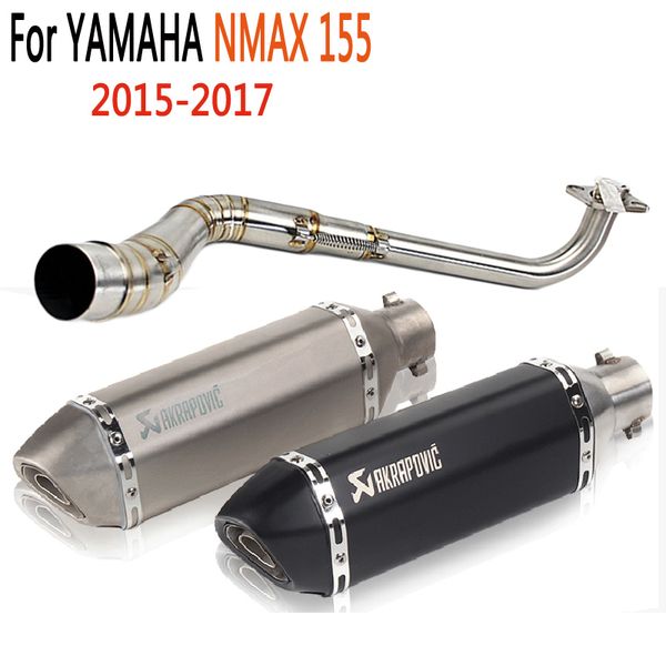 

for yamaha nmax 155 n-max155 nmax 125 n-max125 2015 2016 2017 full system slip motorcycle exhaust pipe akrapovic exhaust
