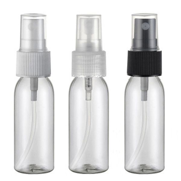 

50pcs/lot mini plastic transparent 30ml small empty spray bottle for make up and skin care refillable bottle