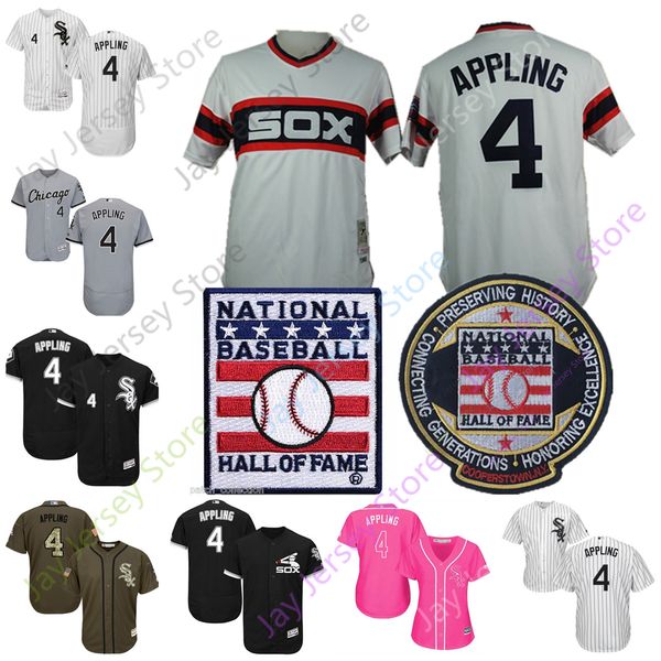 

Chicago Luke Appling Jersey White Sox Hall Of Fame Patch Home Away Men Women Flexbase Cool Base Button Down Pullover