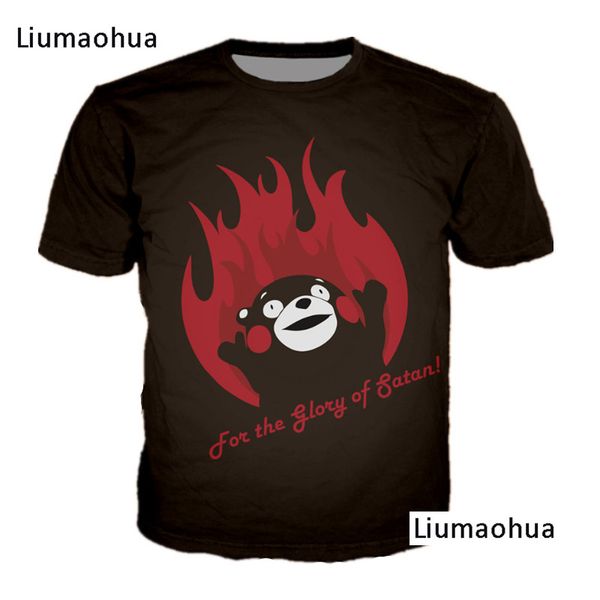 

liumaohua brand fashion anime kumamon t-shirt short/sweatshirt/hoodie 3d print clothes, White;black