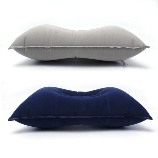 

new inflatable pillow comfortable outdoor travel camping home office sleeping self-inflating portable pillow pvc flocking fleece