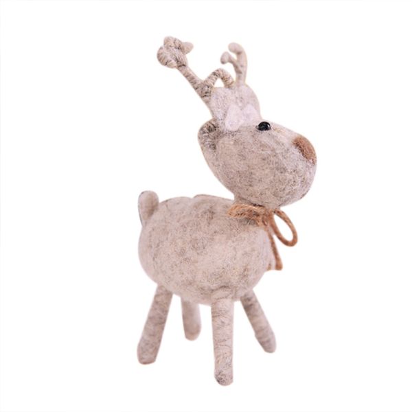 

christmas decoration cute wool felt handmade deer doll unique festive party supplies