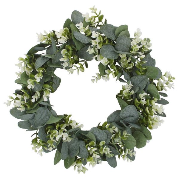 

green leaf eucalyptus wreath for festival celebration front door/wall/fireplace laurel/eucalyptus hanger home new arrival
