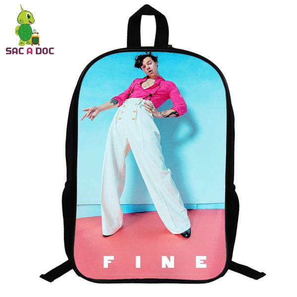 

kpop harry styles backpacks school bags teenage boys girls 14.5 inch men backpack lapbackpack hip hop travel shoulder bag