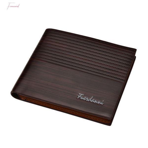 

2019 pu leather wallet embossing man pocket credit card clutch bifold business purse square fashion coin pocket, Red;black