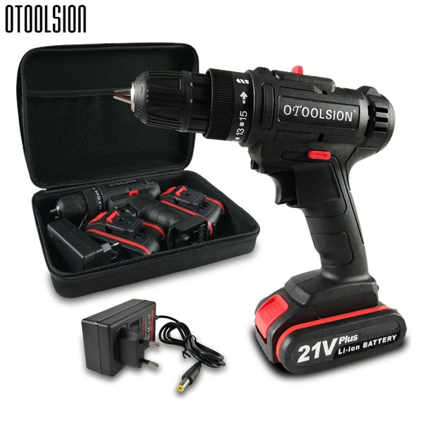 

21v professional cordless drill 45n.m lithium battery drill household cordless screwdriver mini power tools for woodworking