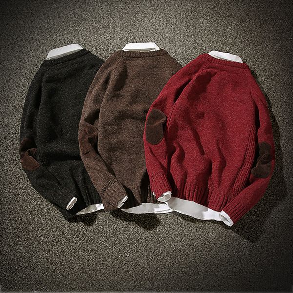

autumn winter casual sweaters new fashion men cotton pullovers men o-neck loose sweaters size xl, White;black