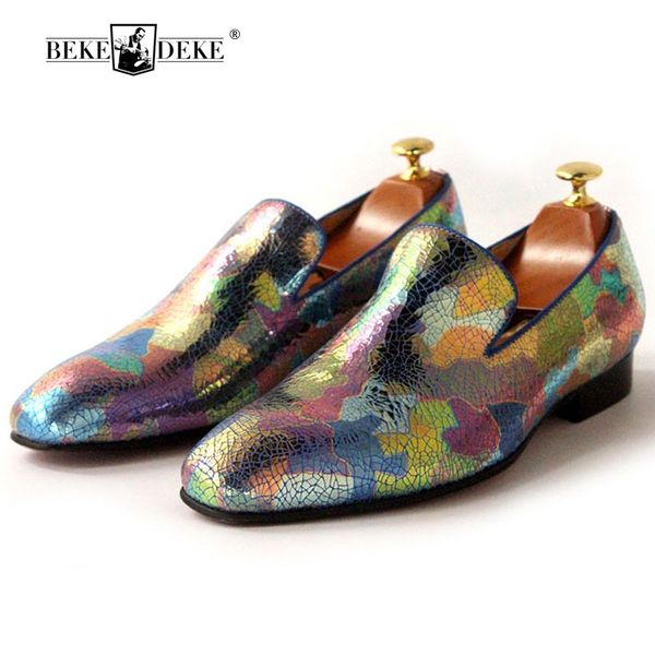 

new european italian shoes for men cow leather mens footwear gents camouflage printing mens shoes formal luxury design man shoe, Black