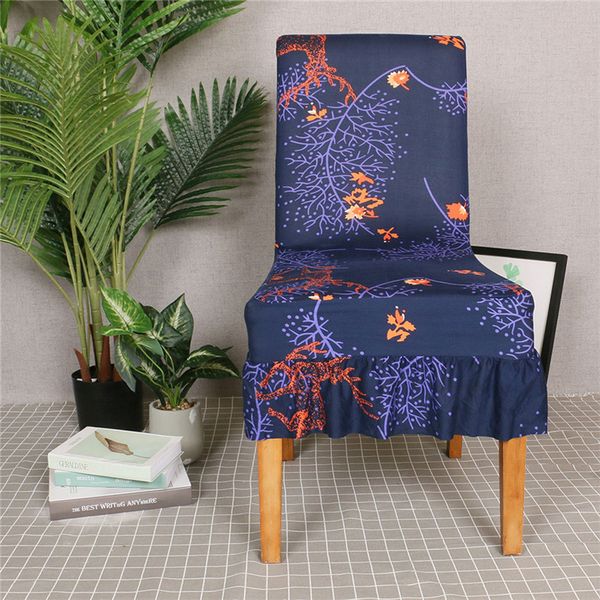 

печатный узор спандекс стрейч крышка стула свадебное украшение главная вечеринка универсальный чехол для стула