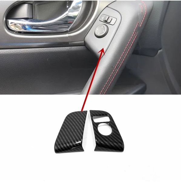 

abs matte/carbon fibre interior car front door armrest cover trim for qashqai j11 2017 2018 car accessories styling 2pcs