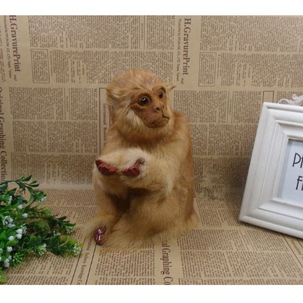 

lifelike kneeling monkey statue indoor outdoor ornament model figure