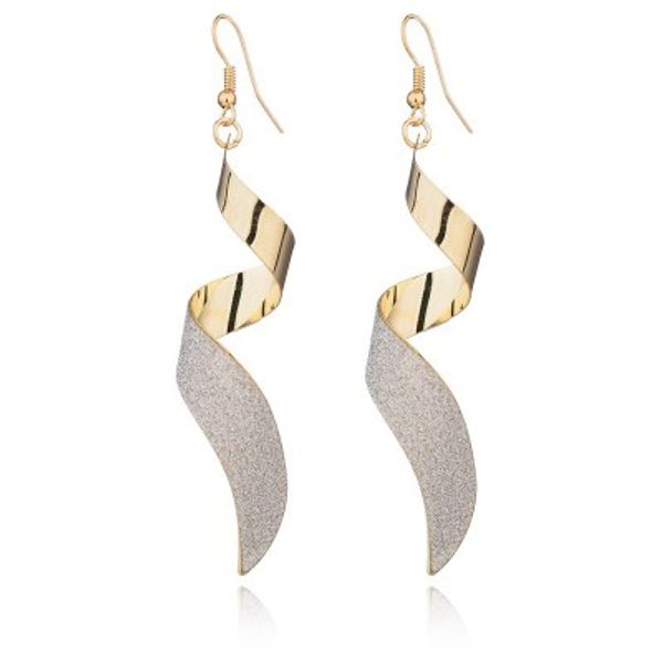 

bohemian drop earrings for women rotate shape earrings fashion jewelry long earrings boucle d'oreille femme pendante e802, Golden