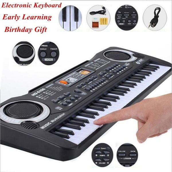 

61 keys black digital music electronic keyboard key board electric piano kids gift musical instrument