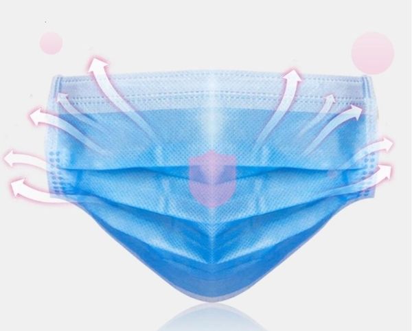 

dhl ship blue mask blue 3 layer filter dustproof ear hook meltblown cloth24 ~ 48 hours fast delivery mailing yr7j