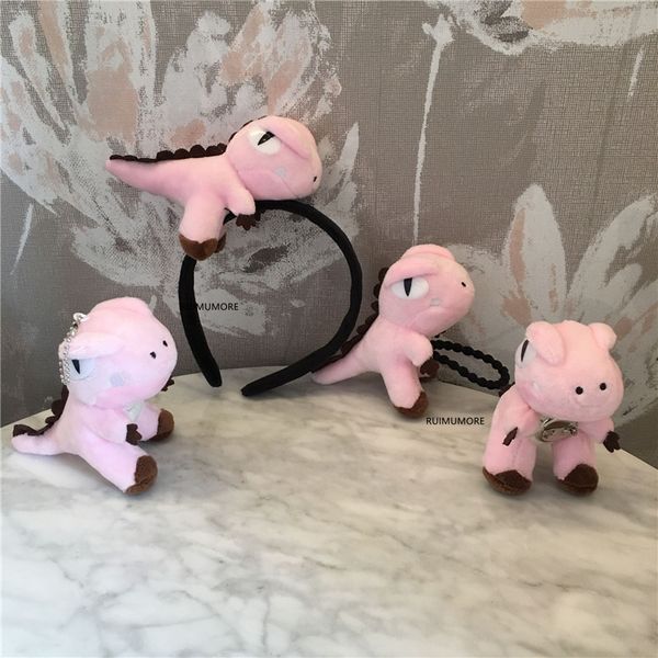 

sweet pink plush animal toy , 11cm stuffed toy , lady's hair doll , keychain gift toy