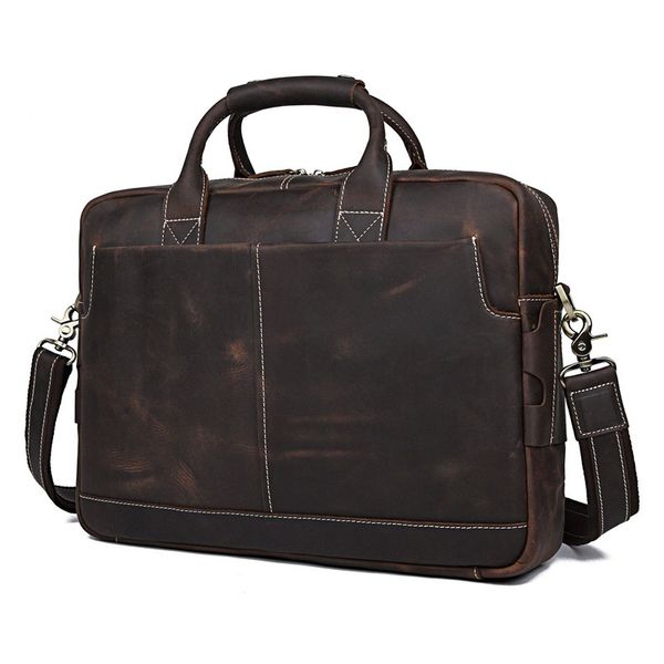 

men cowhide leather antique design business briefcase lapdocument case fashion attache messenger bag tote portfolio