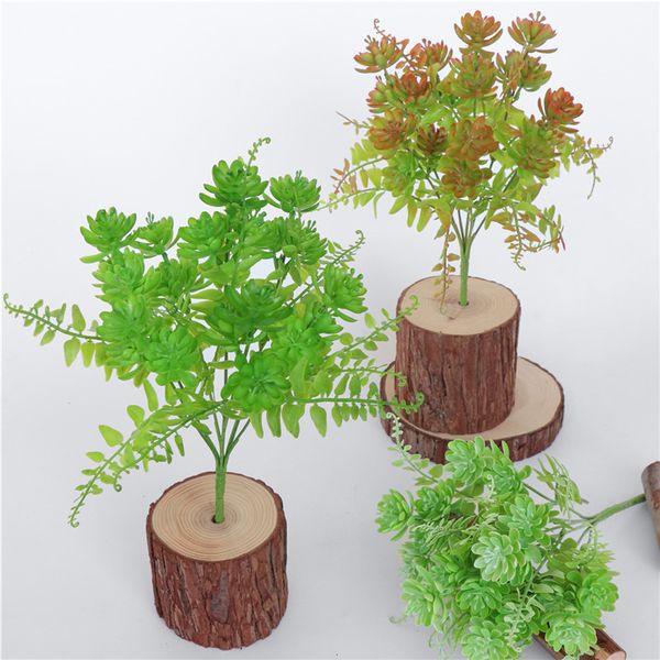 

2019 good sale simulation succulent potted office and home living room gem lotus green plant decoration accessories