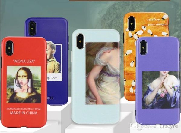 

luxury art girl phone case for iphone 7 case 6 6s 8 plus x xs max xr retro painting women cases coque capa soft tpu cover