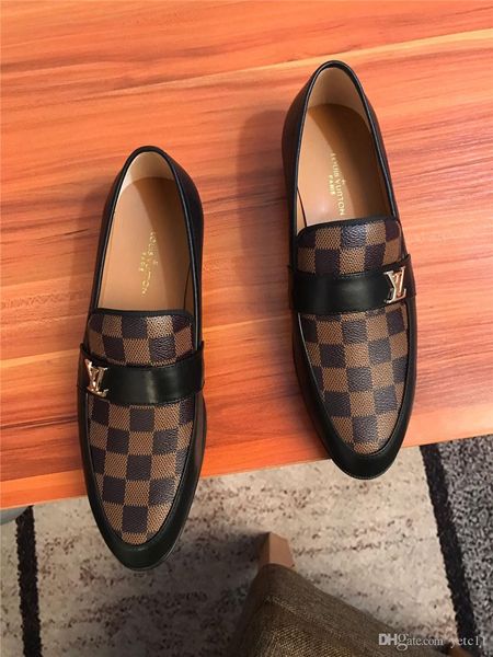 

20mm new classic brown genuine leather man wedding shoes luxury party plus size pointed toe dress shoes mid heel man business shoes madaj, Black