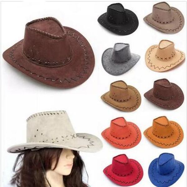 

kids designer caps boy girl cowboy hats western cowboy hat retro sun visor knight hat outdoor tourism camping headwear 22color zyq405, Yellow