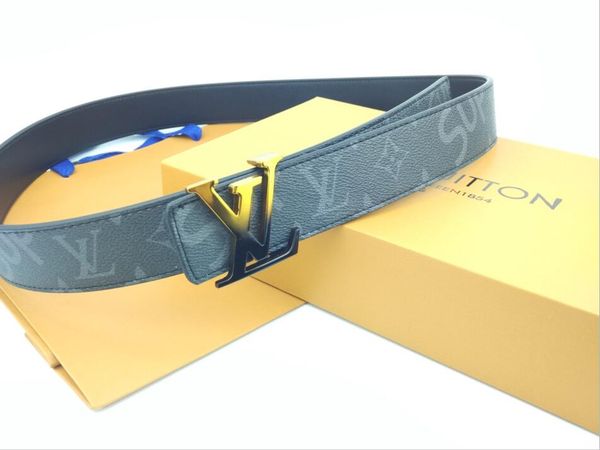 

leather elegant high-end belt width is 3.8 cm men luxury belt designer belt brand 1i louis belt i1 trend, Blue;purple