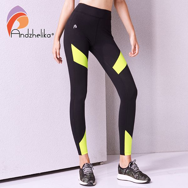 

andzhelika 2018 women yoga compression pants running pants breathable leggings elastic tights yoga workout jogging, White;red